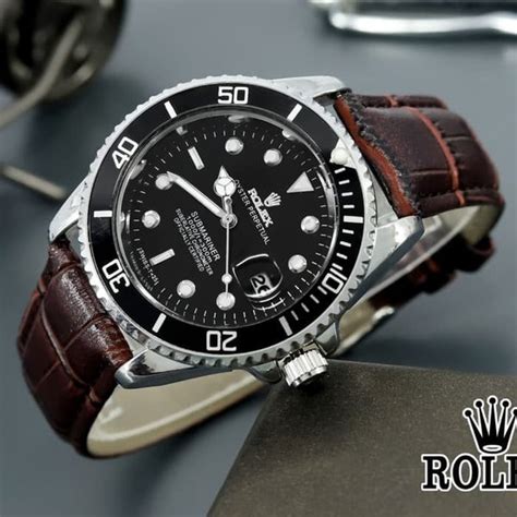 rolex submariner tali jam kulit|tolok jam tangan submariner.